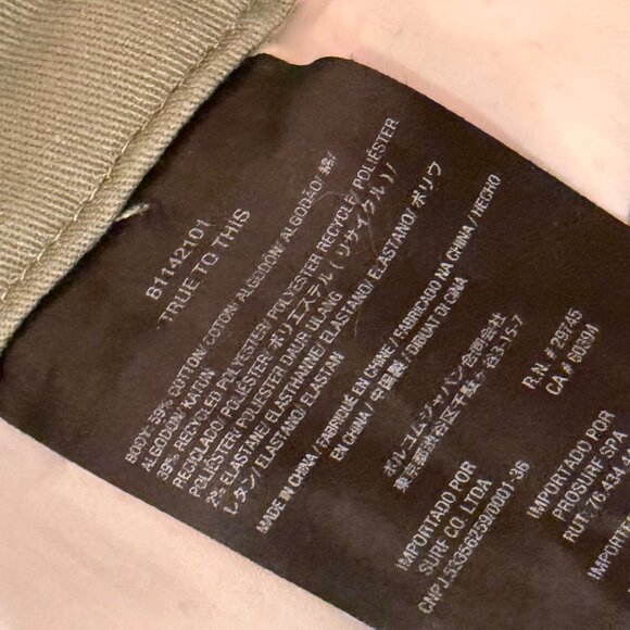 Volcom Straight Leg Green Pants Size 28 - Picture 8 of 8